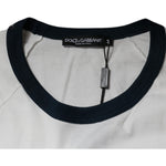 Dolce & Gabbana White DG Crown Cotton Crew Neck T-shirt TSH87241-44