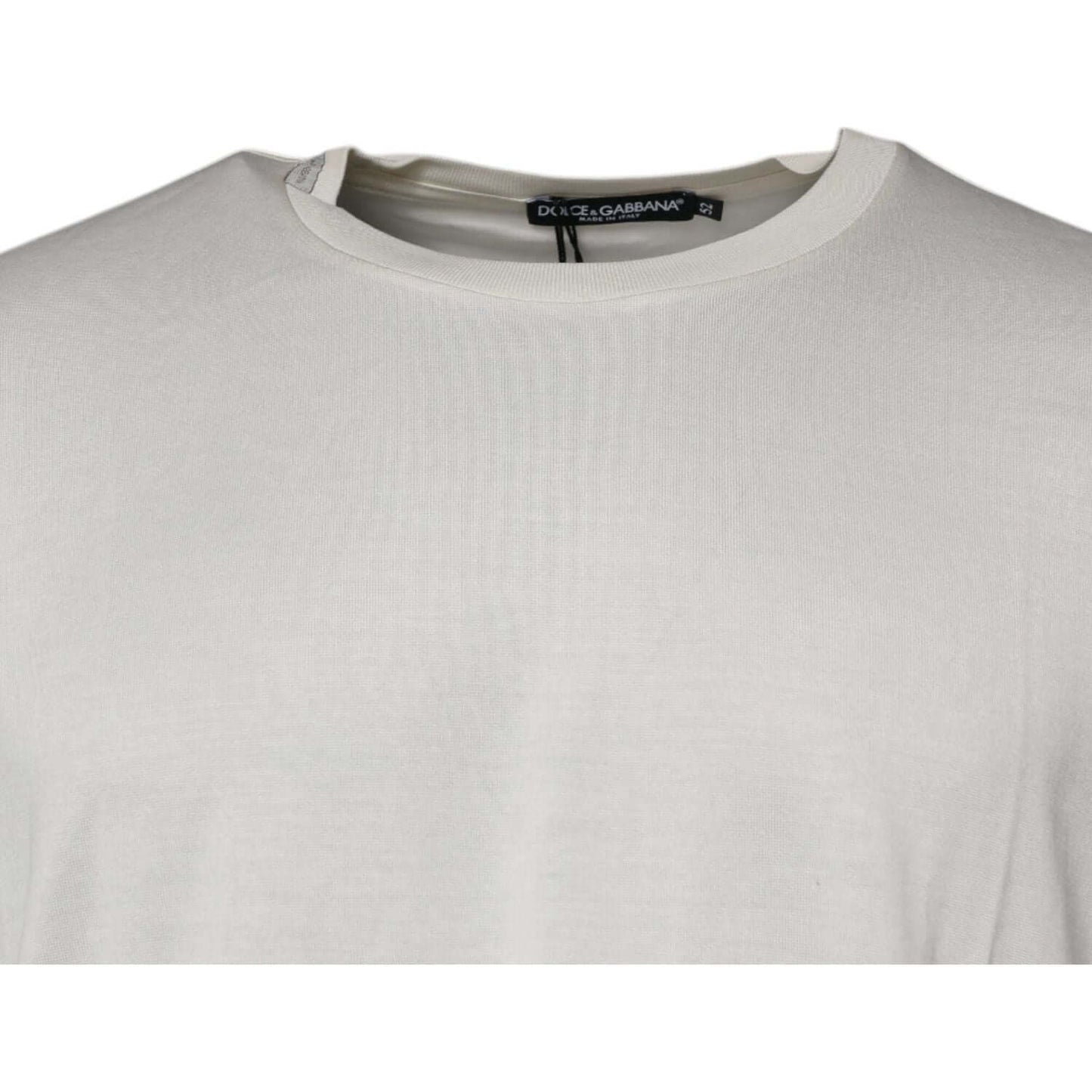 Dolce & Gabbana Off White Crew Neck Short Sleeve T-shirt