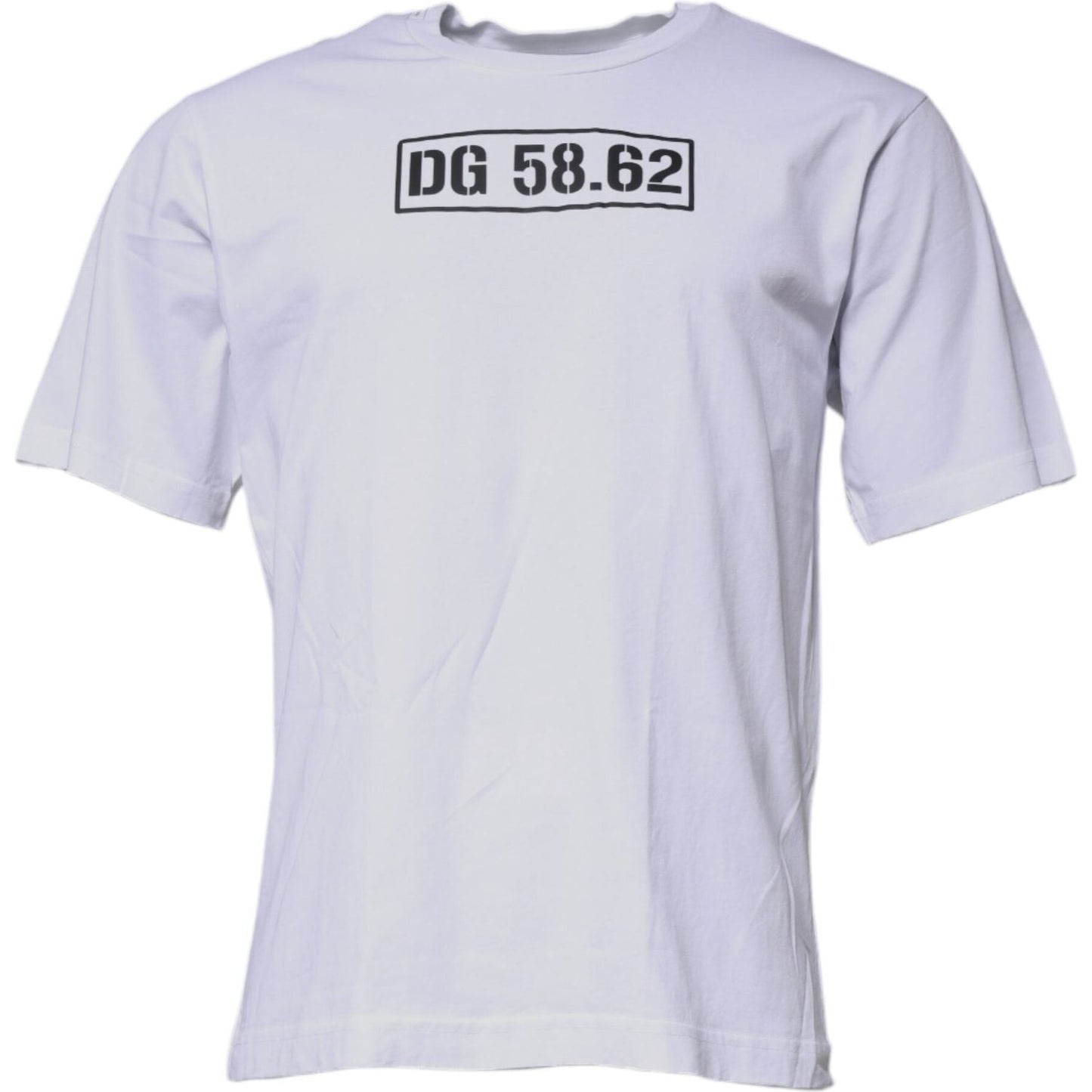 Dolce & Gabbana White DG Logo Cotton Crew Neck T-shirt TSH87411-46
