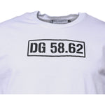 Dolce & Gabbana White DG Logo Cotton Crew Neck T-shirt TSH87411-46