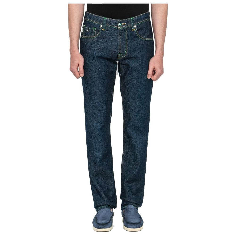 Tramarossa Blue Cotton Jeans & Pant