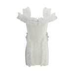 Self-Portrait Knit Ruffle mini Dress