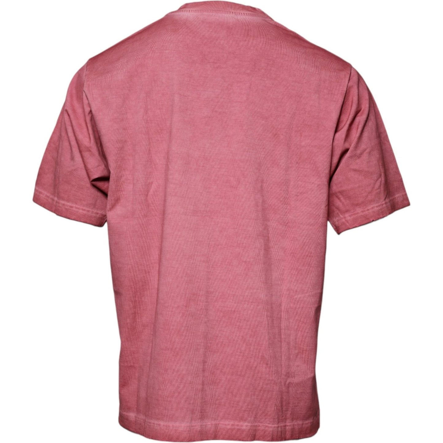 Dolce & Gabbana Pink Logo Print Cotton Crew Neck T-shirt TSH87634-52