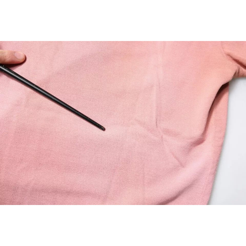 Dolce & Gabbana Pink Crown Collared Short Sleeve Polo T-shirt TSH87700-46
