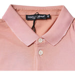 Dolce & Gabbana Pink Crown Collared Short Sleeve Polo T-shirt TSH87701-48