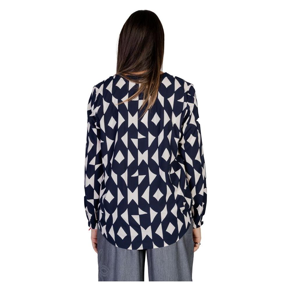 Street One Blue Viscose Shirt Street One Light Gray