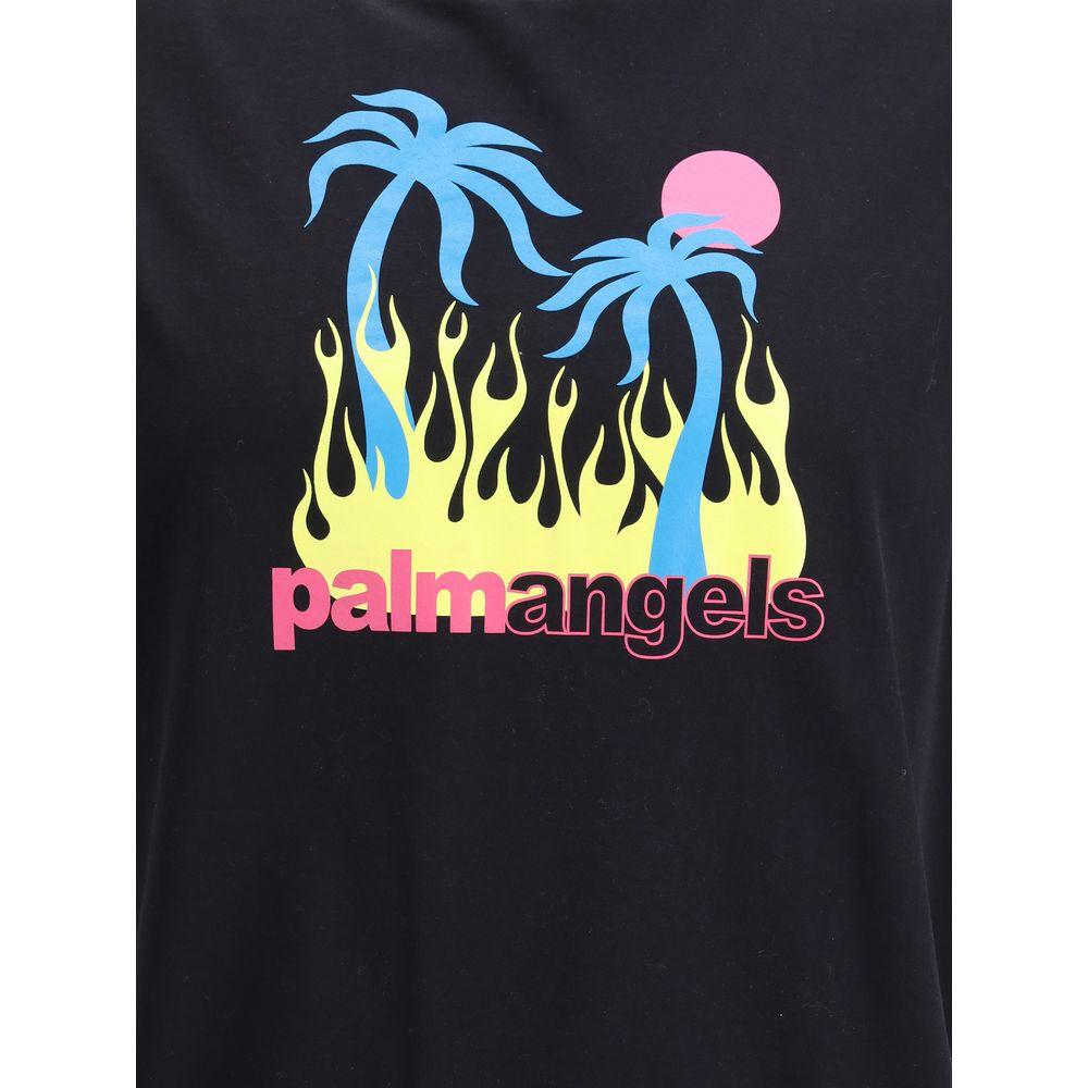 Palm Angels Burning Oasi T-Shirt Palm Angels Dark Slate Gray