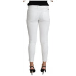 Dolce & Gabbana White Cotton Distressed Pretty Fit Denim Jeans PAN71383-38
