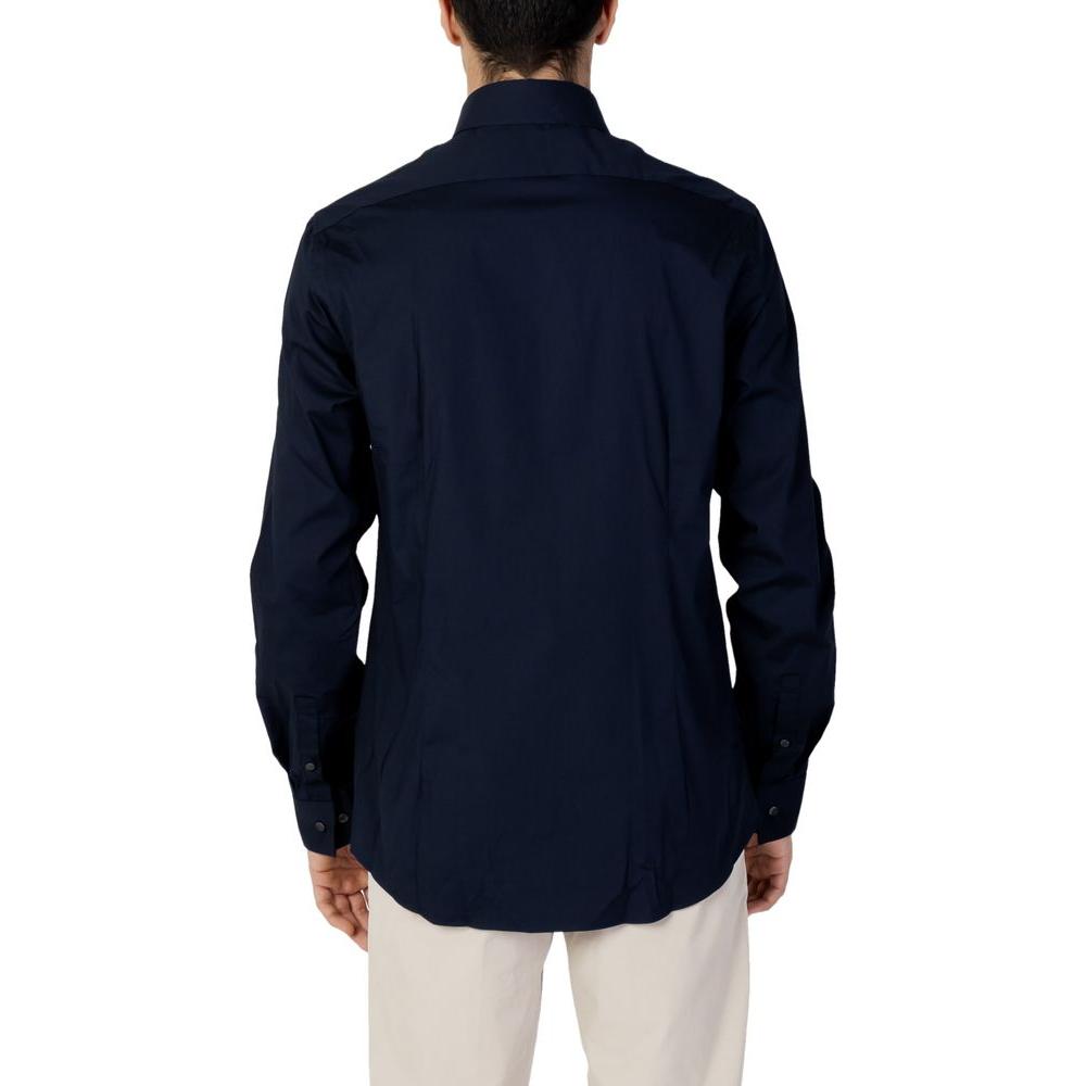 Calvin Klein Blue Cotton Shirt Calvin Klein Black