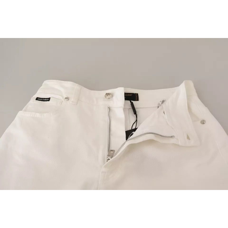 Dolce & Gabbana White MONICA Boot Cut Cotton Denim Jeans PAN73041-42