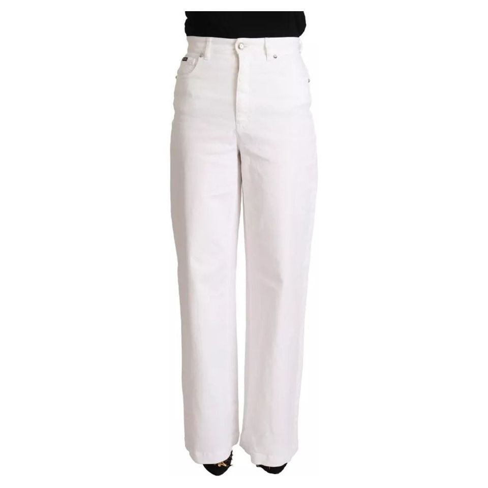 Dolce & Gabbana White MONICA Boot Cut Cotton Denim Jeans PAN73041-42