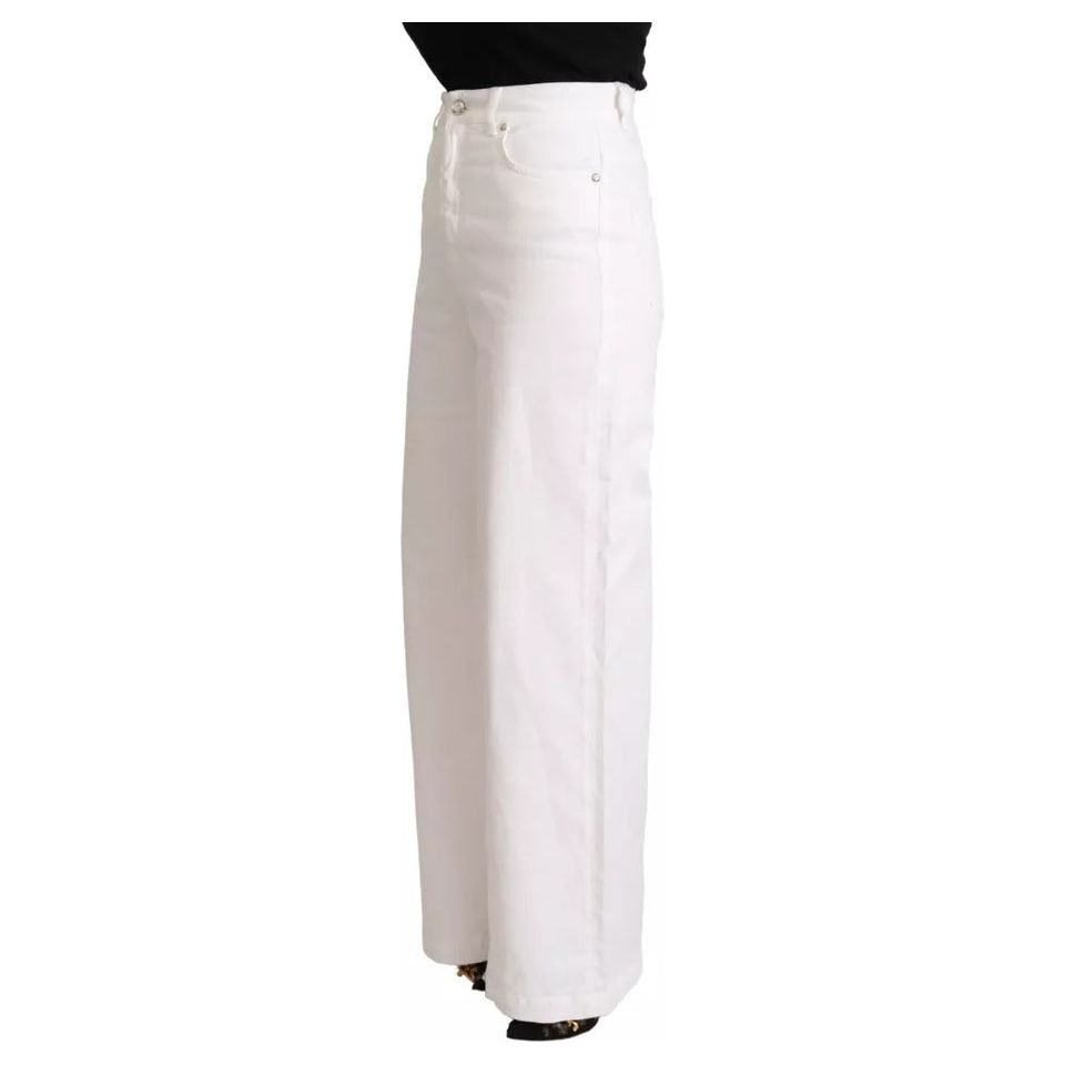 Dolce & Gabbana White MONICA Boot Cut Cotton Denim Jeans PAN73041-42