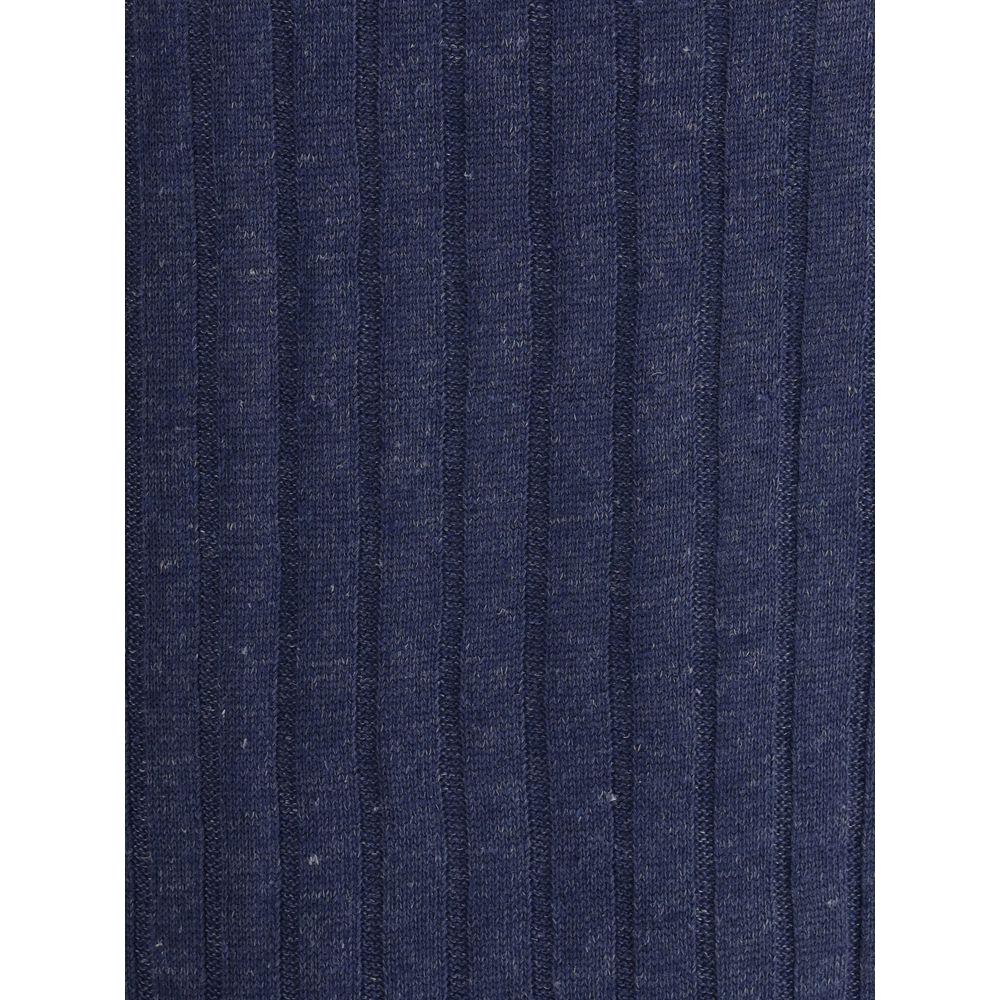 Brunello Cucinelli Ribbed T-Shirt Brunello Cucinelli Dark Slate Gray