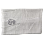 Dolce & Gabbana Gray Cashmere Wrap Shawl Fringe Scarf