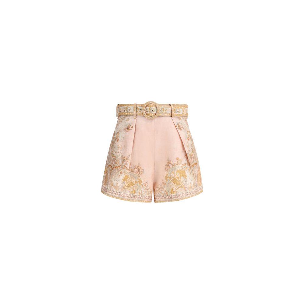 Zimmermann Acacia Tuck Shorts Zimmermann Wheat