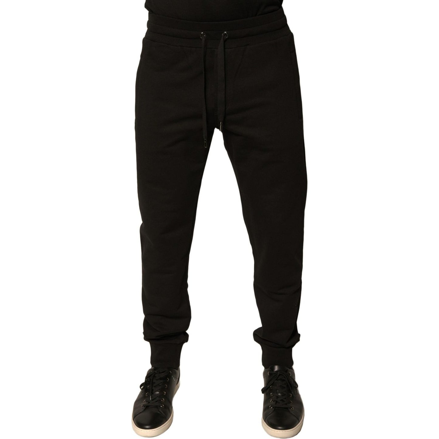 Dolce & Gabbana Black Cotton Jogger Men Sweatpants Pants Dolce & Gabbana Black