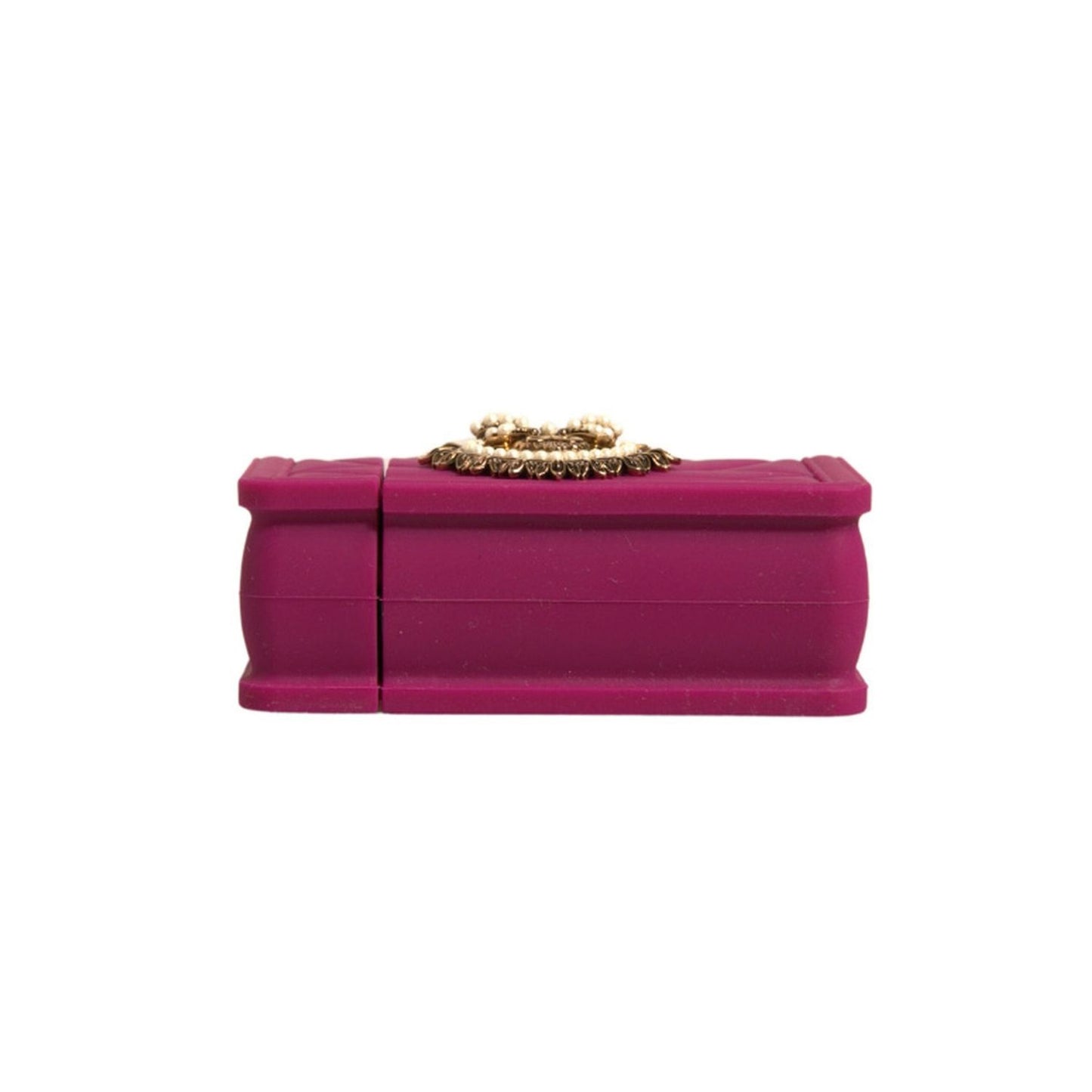Dolce & Gabbana Pink Silicone Devotion Heart Cover Hand Bag Airpod Case