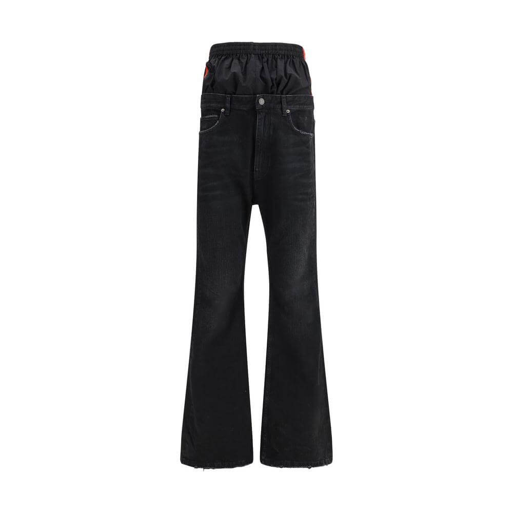 Balenciaga Layered Jeans Balenciaga Black