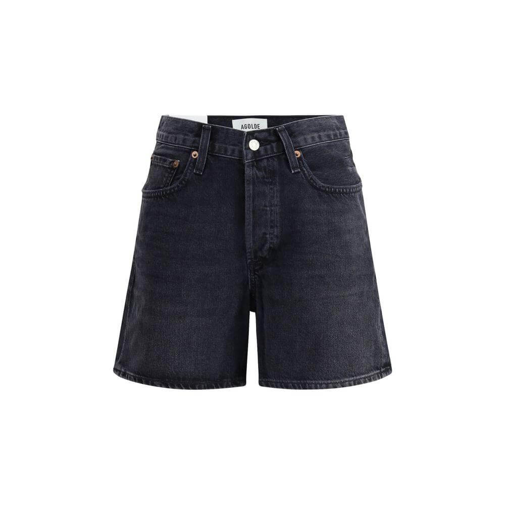 Agolde V-waist Shorts Agolde Dark Slate Gray