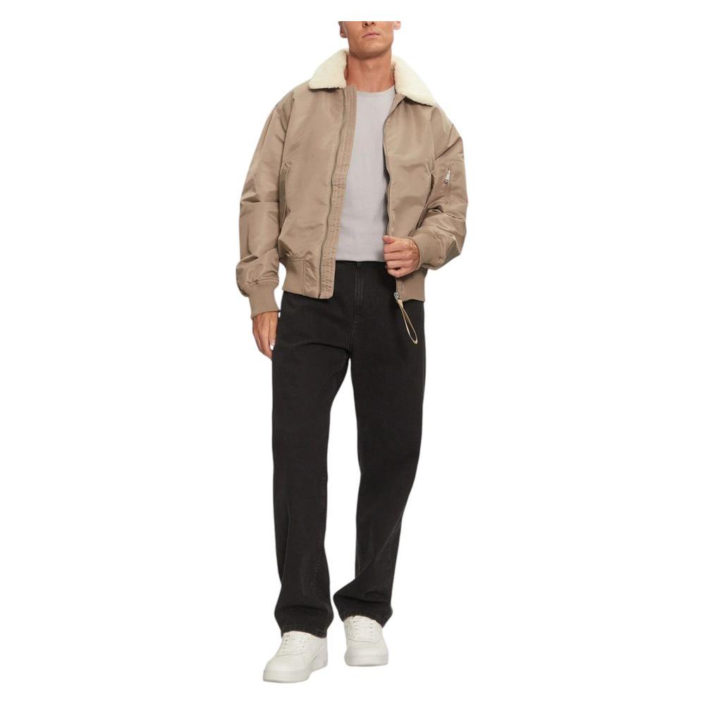 Calvin Klein Jeans Beige Recycled Polyamide Jacket Calvin Klein Jeans Black