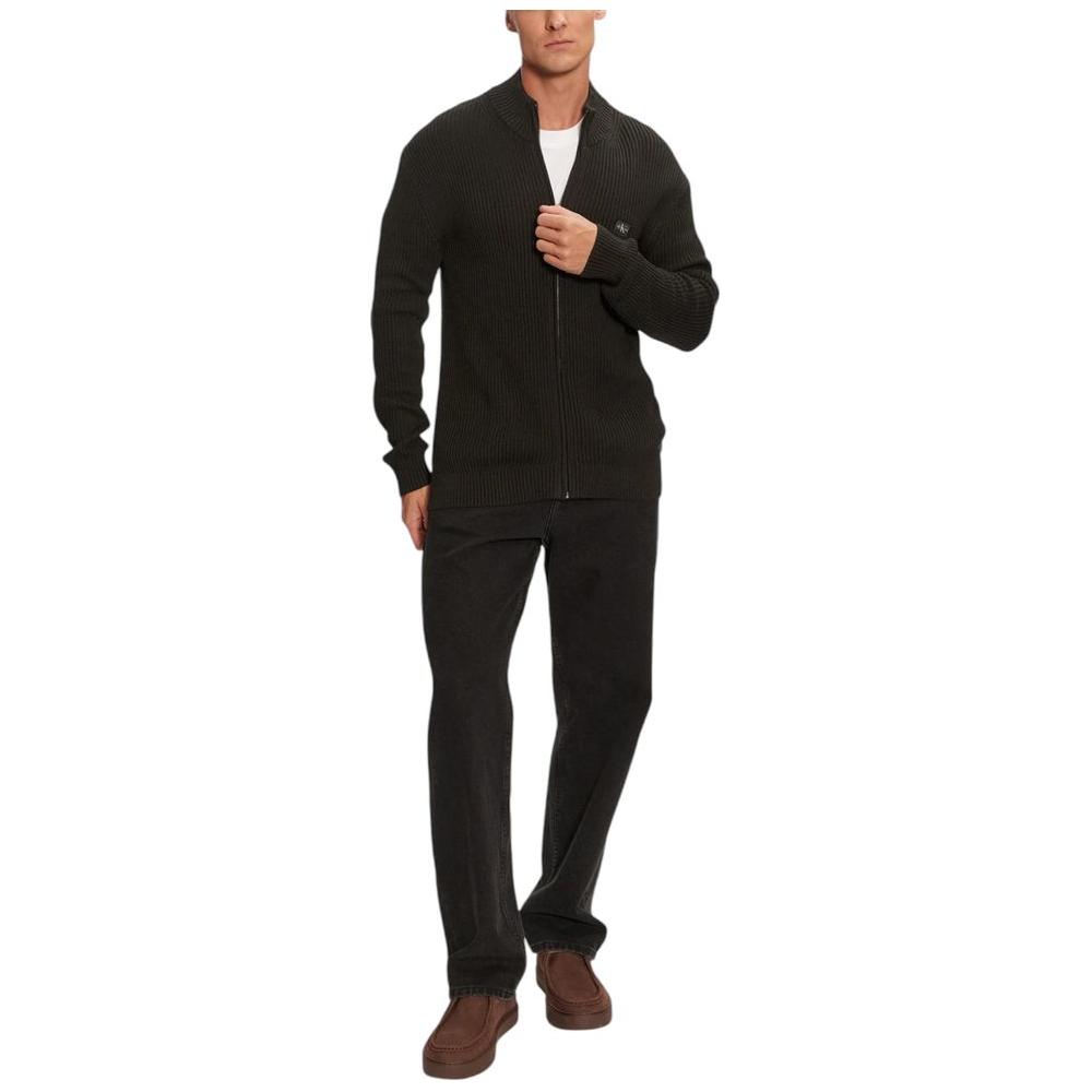 Calvin Klein Jeans Black Cotton Cardigan Calvin Klein Jeans Black