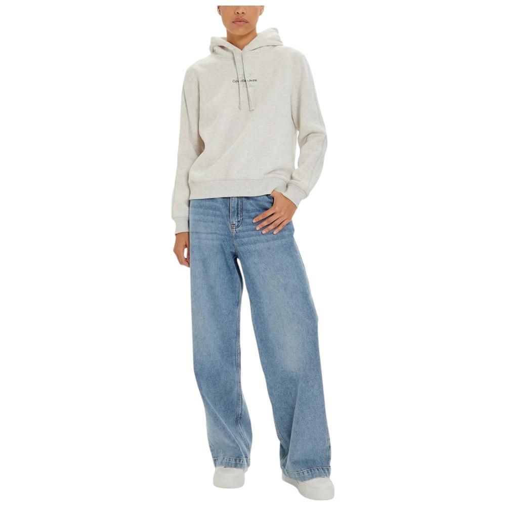 Calvin Klein Jeans Gray Cotton Sweater Calvin Klein Jeans Light Slate Gray