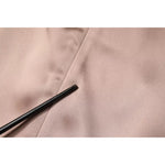 Emporio Armani Pink Satin Long Sleeves Sheath Wrap Mini Dress DR281351-44