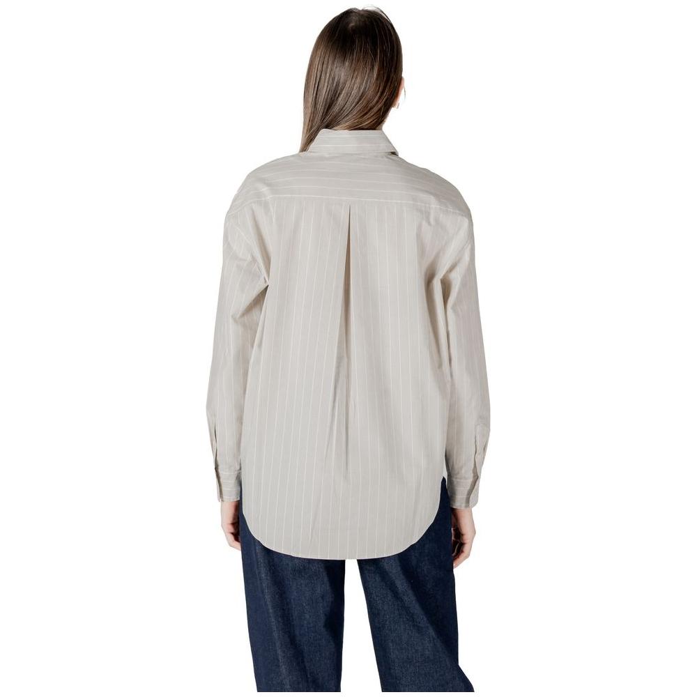Calvin Klein Jeans Beige Cotton Shirt Calvin Klein Jeans Gray