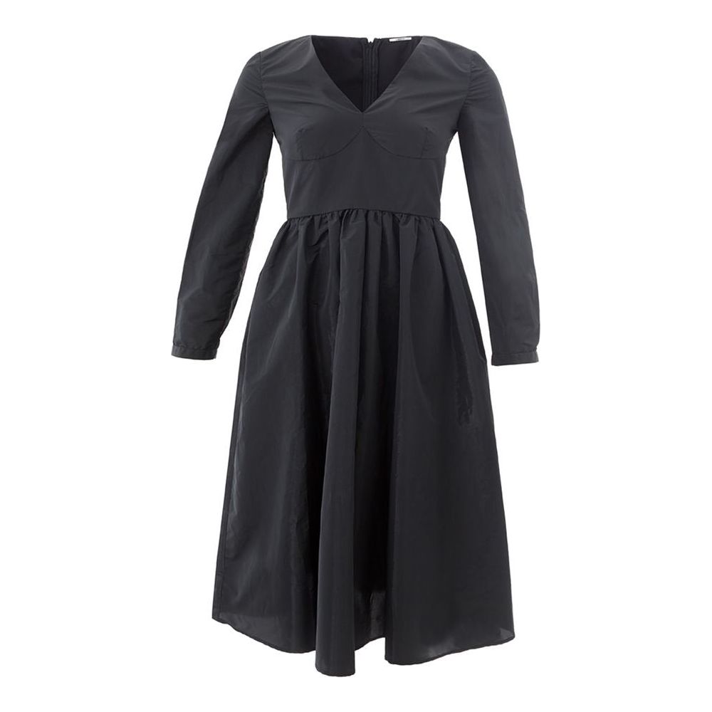 Lardini Elegant Black Polyester Dress Lardini Dark Slate Gray