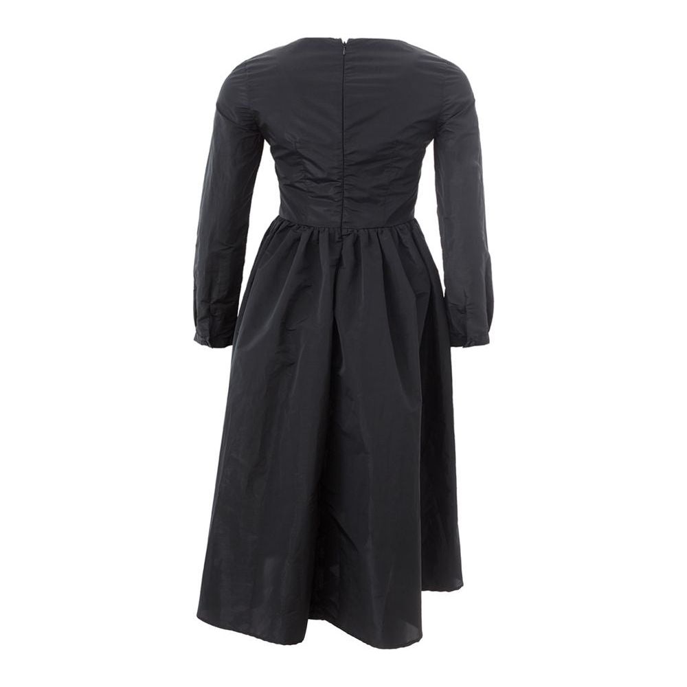 Lardini Elegant Black Polyester Dress Lardini Dark Slate Gray