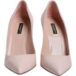 Dolce & Gabbana Pink Patent Leather Stiletto Heel Pumps Shoes LA12441-40