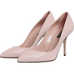 Dolce & Gabbana Pink Patent Leather Stiletto Heel Pumps Shoes LA12441-40