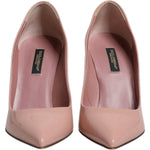 Dolce & Gabbana Pink Patent Leather Stiletto Heel Pumps Shoes LA12443-36