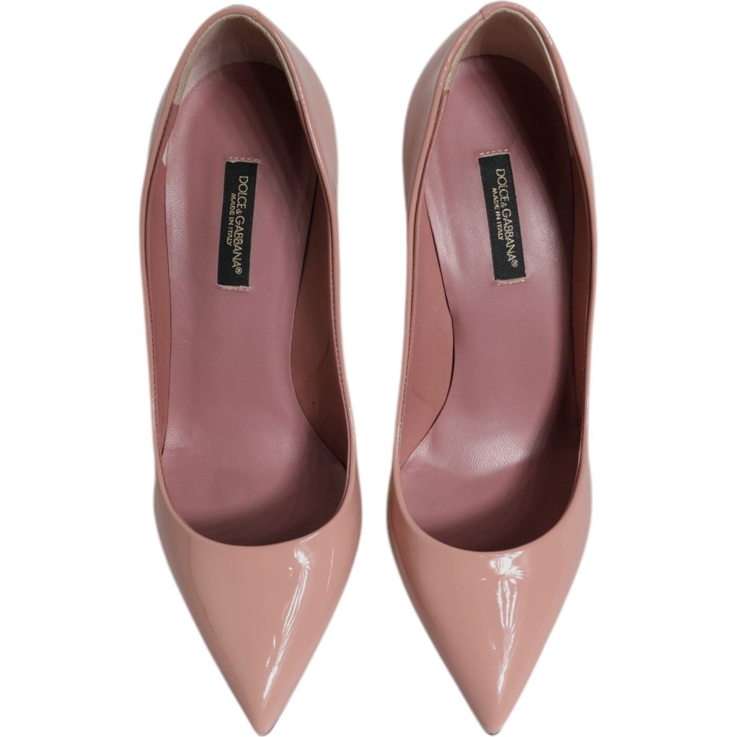Dolce & Gabbana Pink Patent Leather Stiletto Heel Pumps Shoes LA12443-36