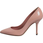 Dolce & Gabbana Pink Patent Leather Stiletto Heel Pumps Shoes LA12443-36