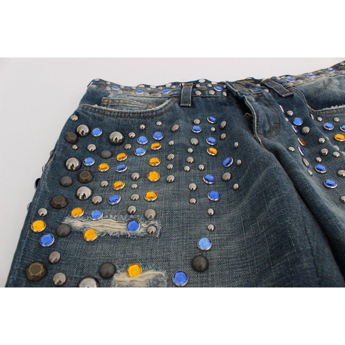 Dolce & Gabbana Enchanted Sicily Crystal Embellished Jeans Dolce & Gabbana Dark Slate Gray