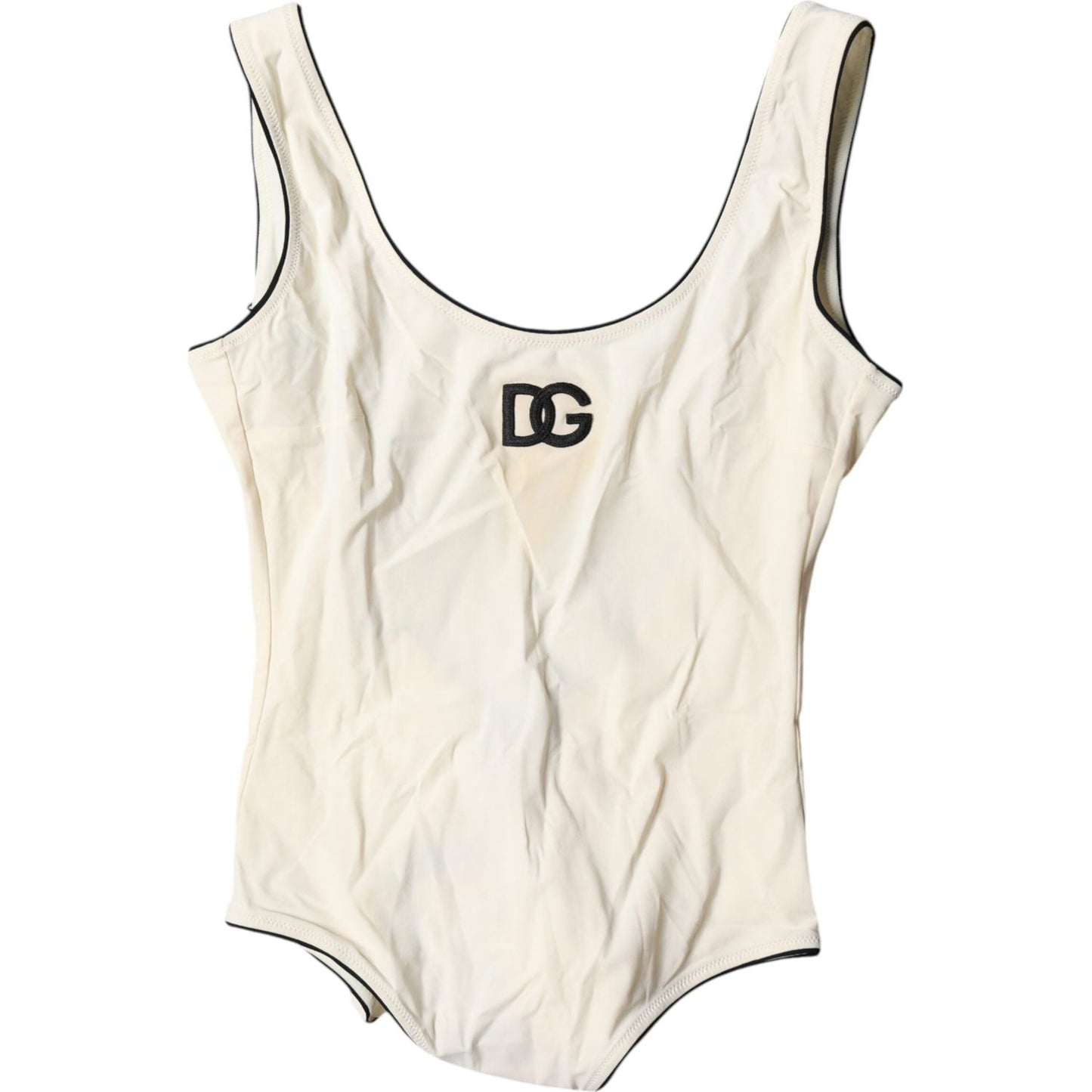 Dolce & Gabbana White Black Logo One Piece Beachwear Swimwear BIK1998-2