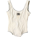 Dolce & Gabbana White Black Logo One Piece Beachwear Swimwear BIK1998-2