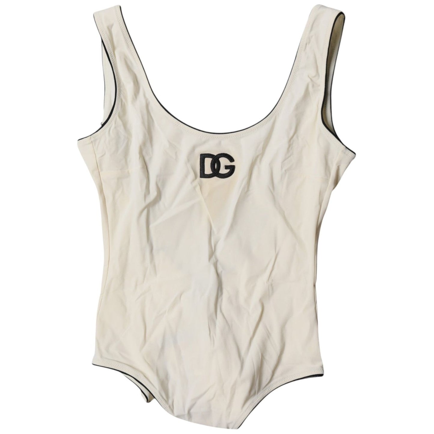 Dolce & Gabbana White Black Logo One Piece Beachwear Swimwear BIK1998-2