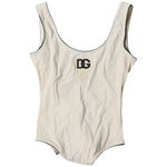 Dolce & Gabbana White Black Logo One Piece Beachwear Swimwear BIK1998-2