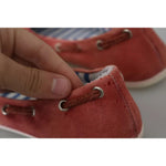 Pantofola D'Oro Scarlet Red Blue Stripe Flat Slip-On Shoes LA8322-39
