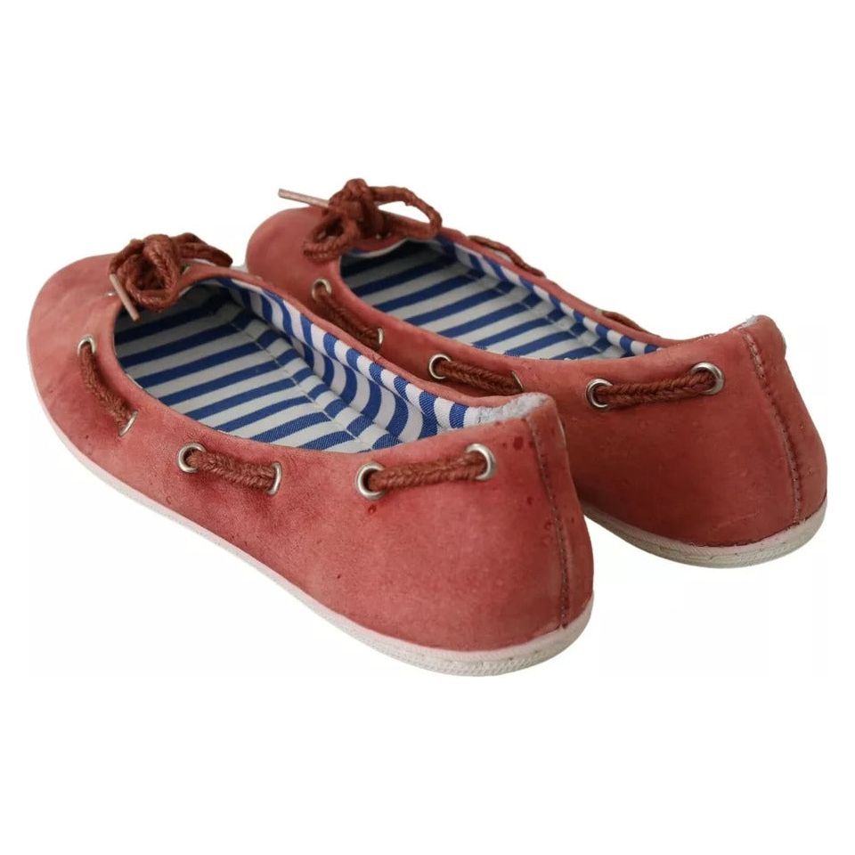 Pantofola D'Oro Scarlet Red Blue Stripe Flat Slip-On Shoes LA8322-39