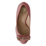 Elisabetta Franchi Pink Bow Stiletto Heel Pumps Shoes LA8365-36