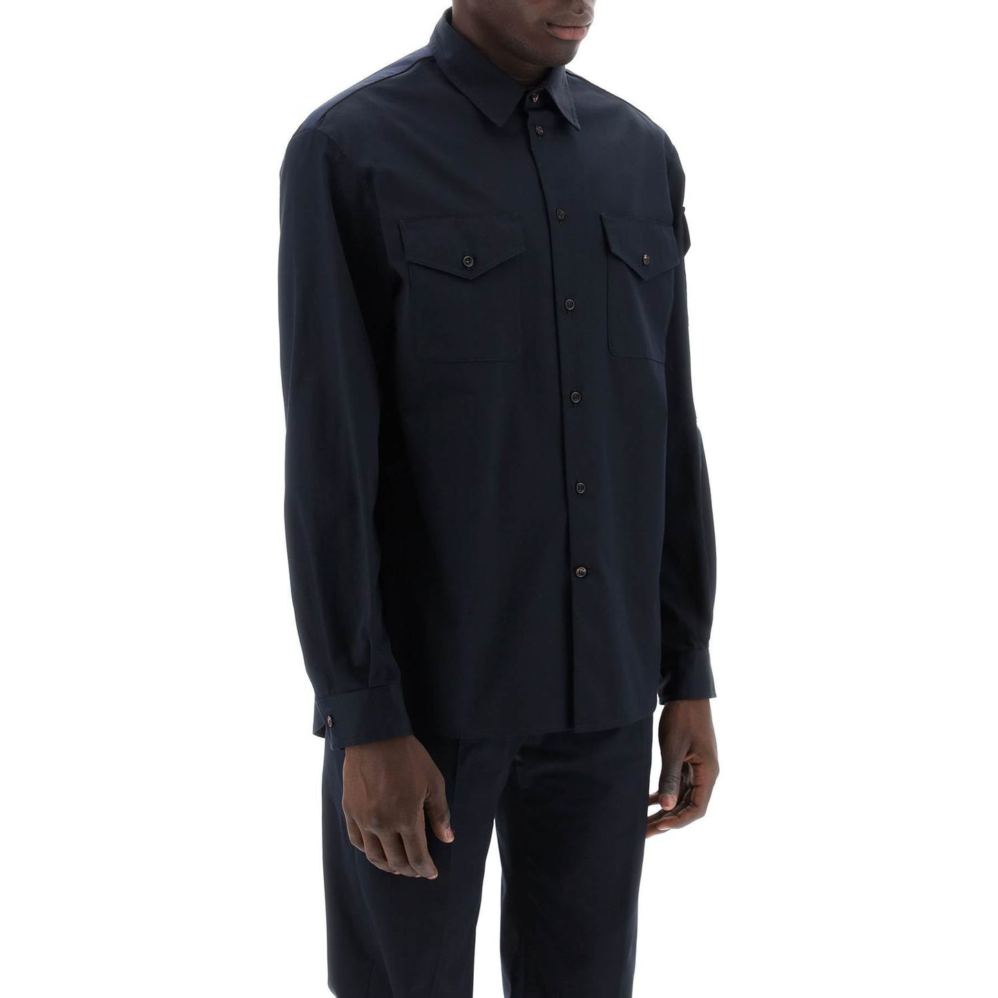 Alexander Mcqueen shirt with logo band on the sleeve Shirts Alexander Mcqueen Black