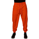 Dolce & Gabbana Orange Polyester Men Jogger Sweatpants Pants PAN76001-48