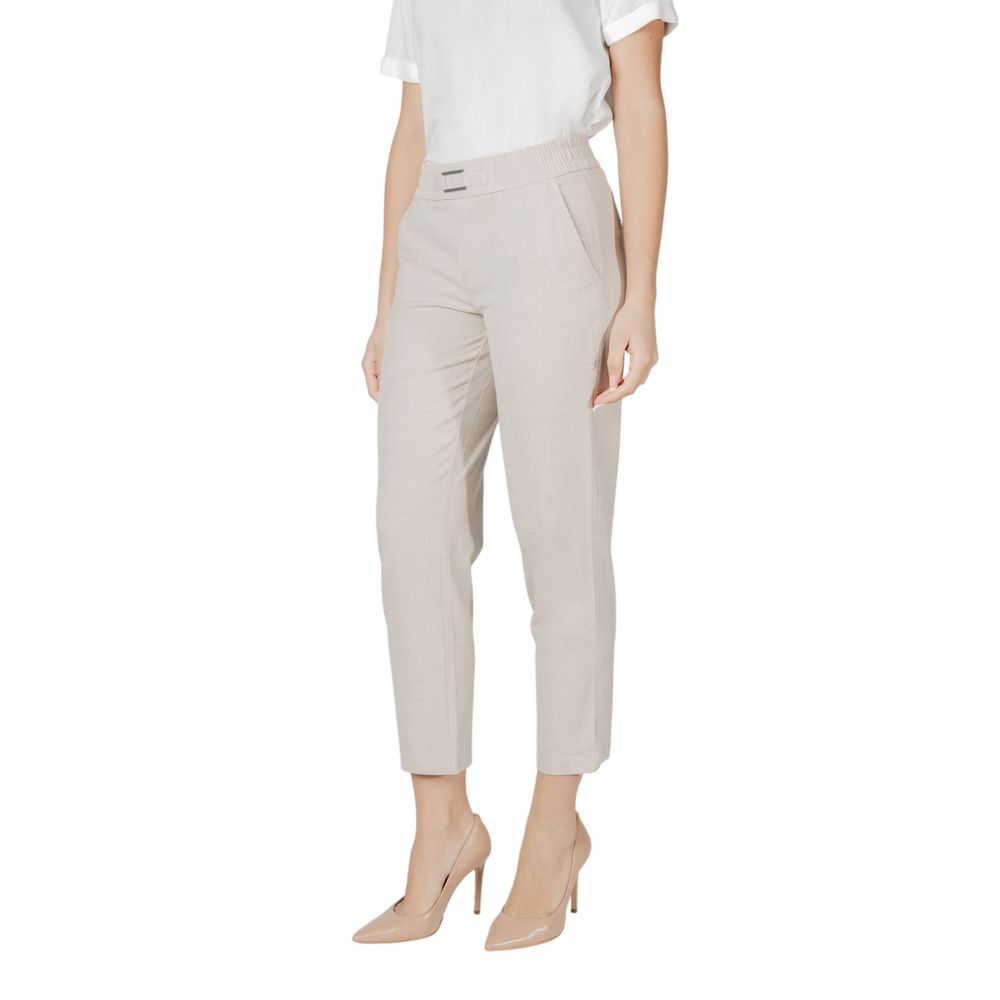 Street One Beige Viscose Jeans & Pant