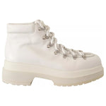 MM6 Maison Margiela White Leather Lace Up Sneakers Shoes LA9404-40