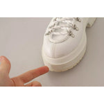 MM6 Maison Margiela White Leather Lace Up Sneakers Shoes LA9404-40