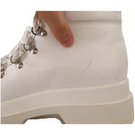 MM6 Maison Margiela White Leather Lace Up Sneakers Shoes LA9404-40