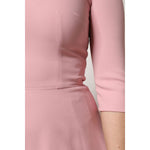 Dolce & Gabbana Pink A-line Flare Viscose 3/4 Sleeves Dress DR81522-40